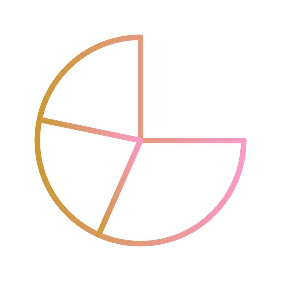 Pie Chart Icon Design vector