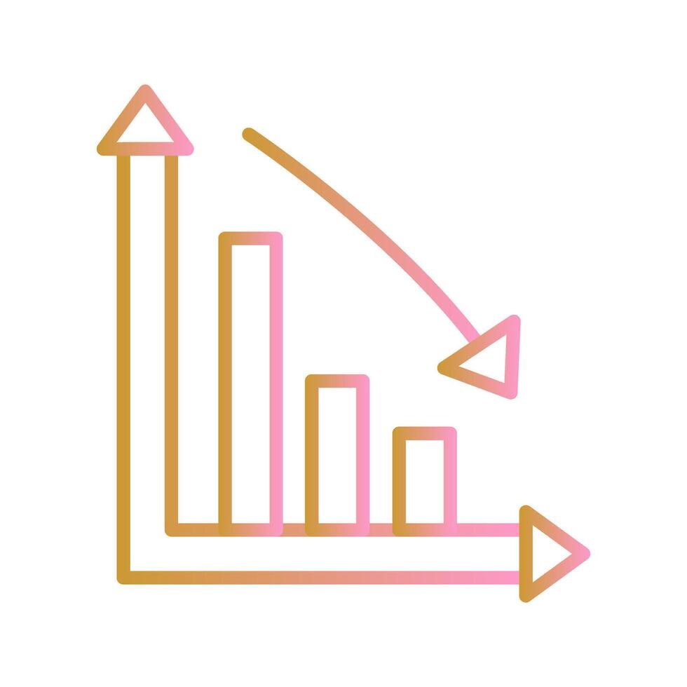 Chart Down Icon Design vector