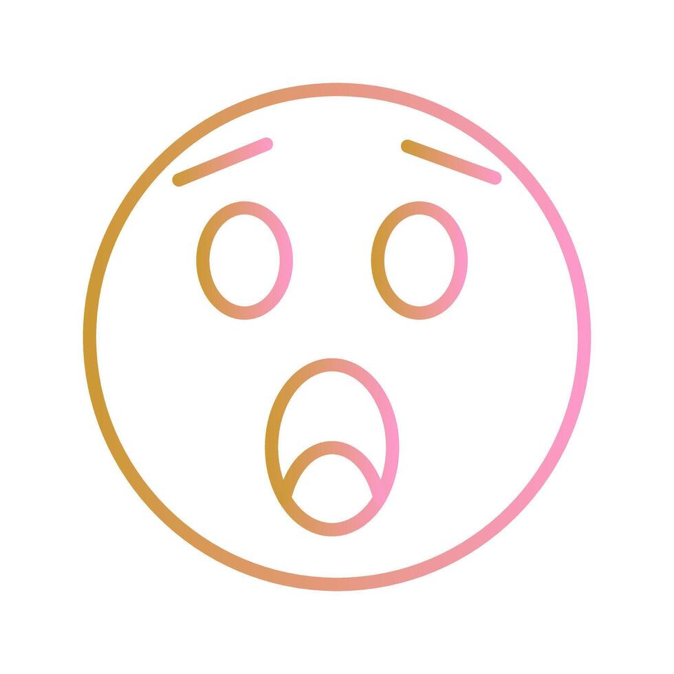 Astonished Face Icon Design vector