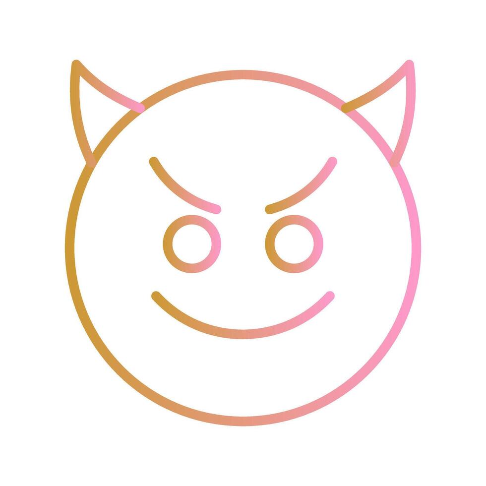 Smiling Face with Horns Icon Design vector