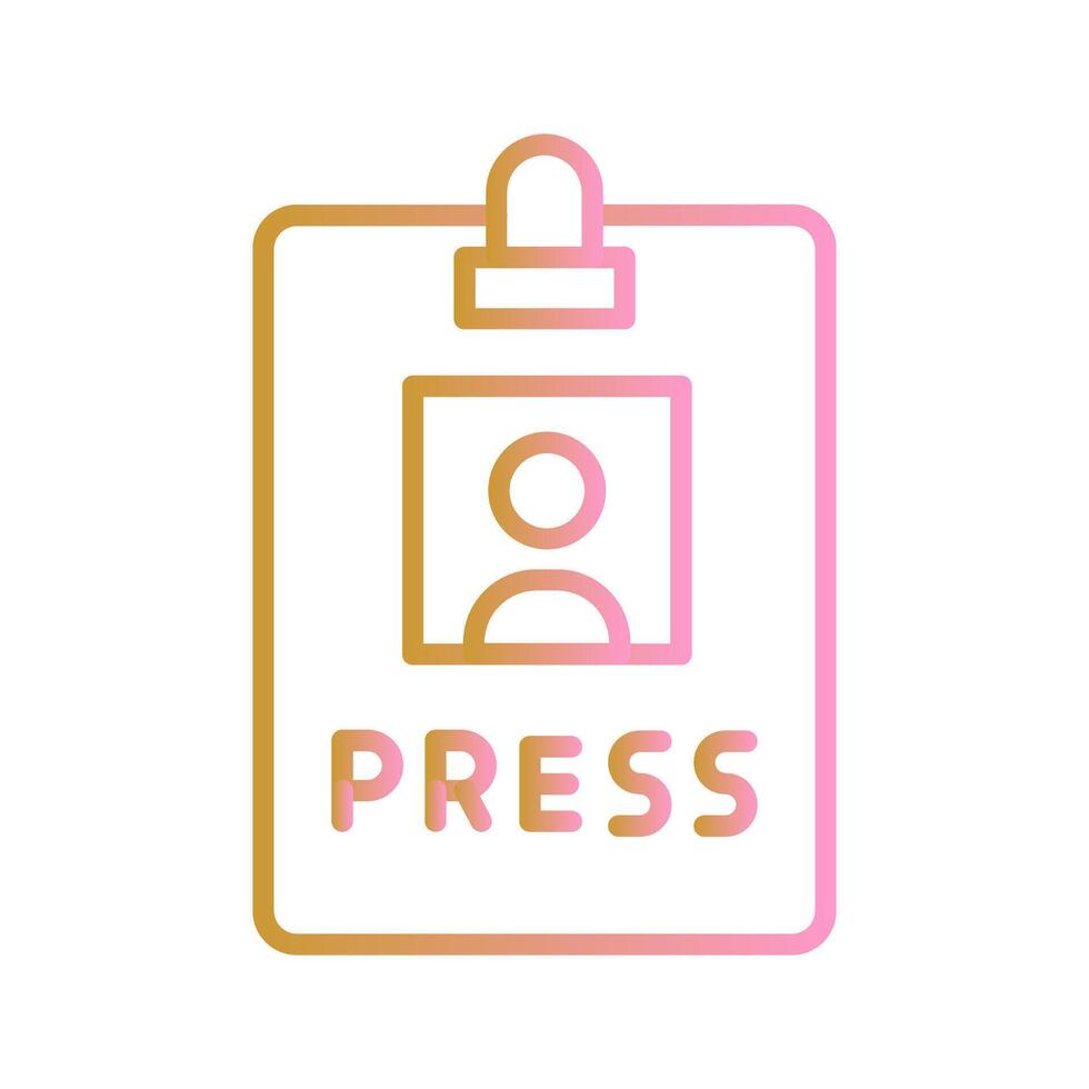 Press Pass Icon Design vector