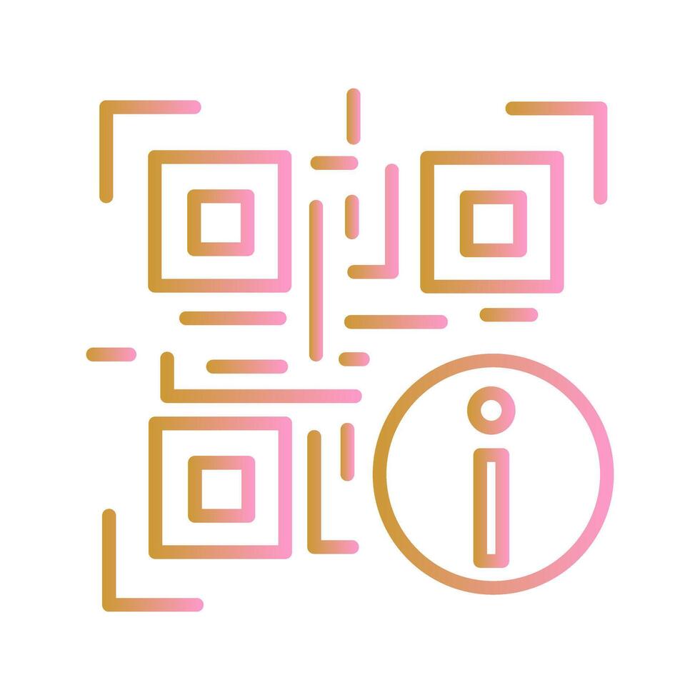 QR Code Information Icon Design vector