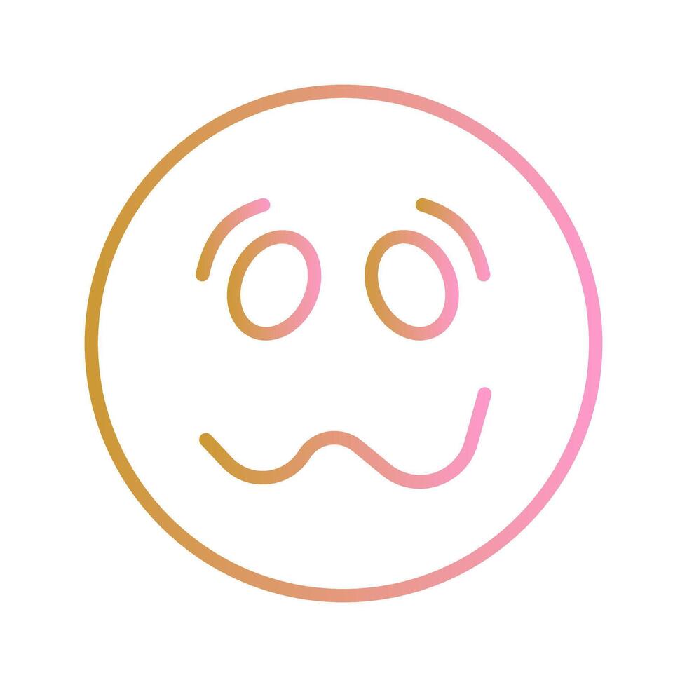Woozy Face Icon Design vector
