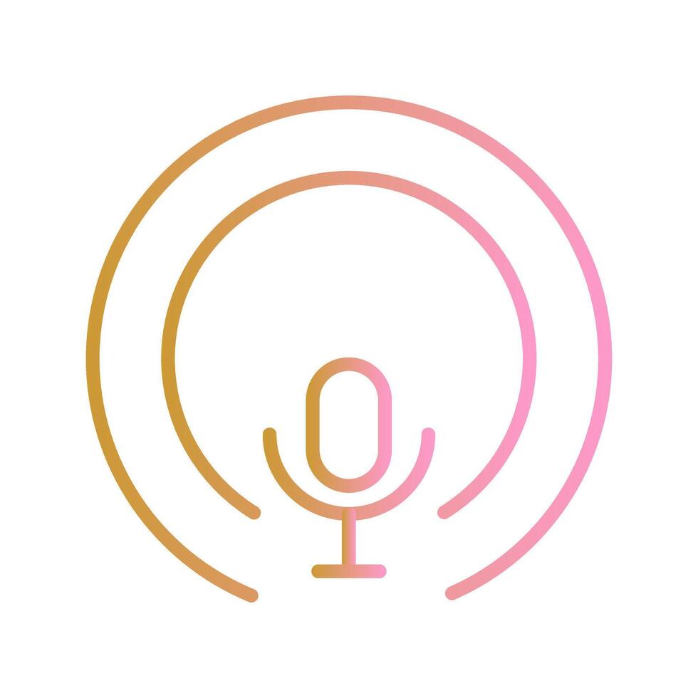 News Podcast Icon Design vector