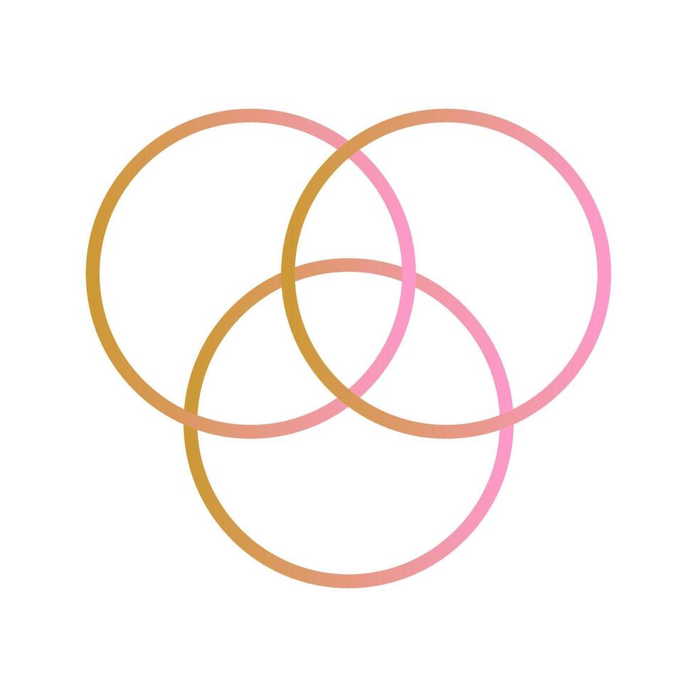 Venn Diagram Icon Design vector