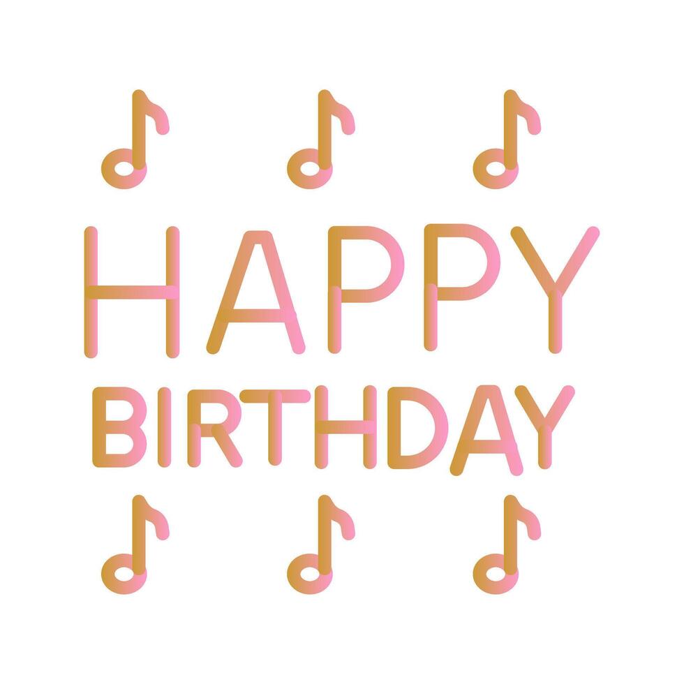 Happy Birthday Song Icon Design vector