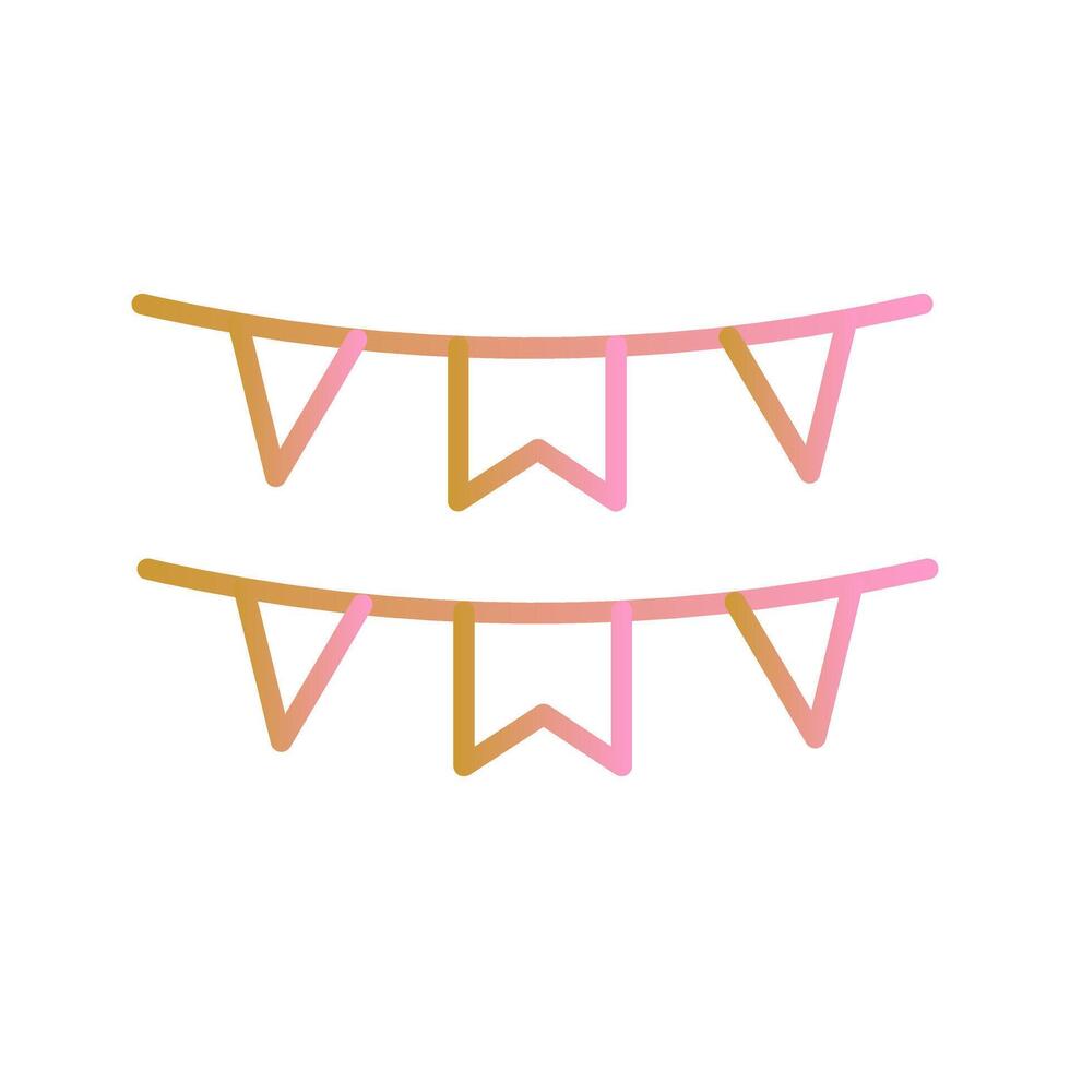 Bunting Flags Icon Design vector