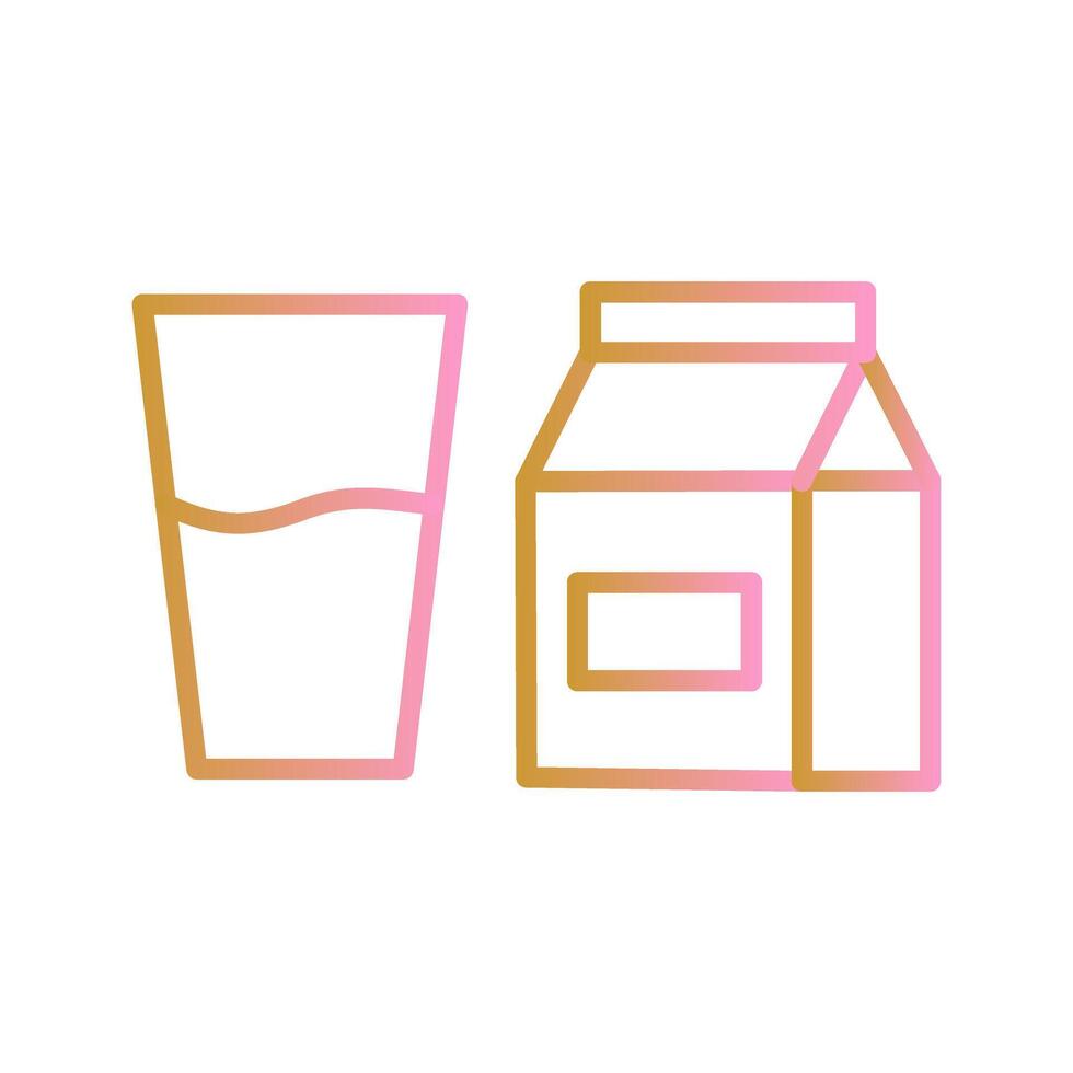 Glass of Milk Icon Design vector