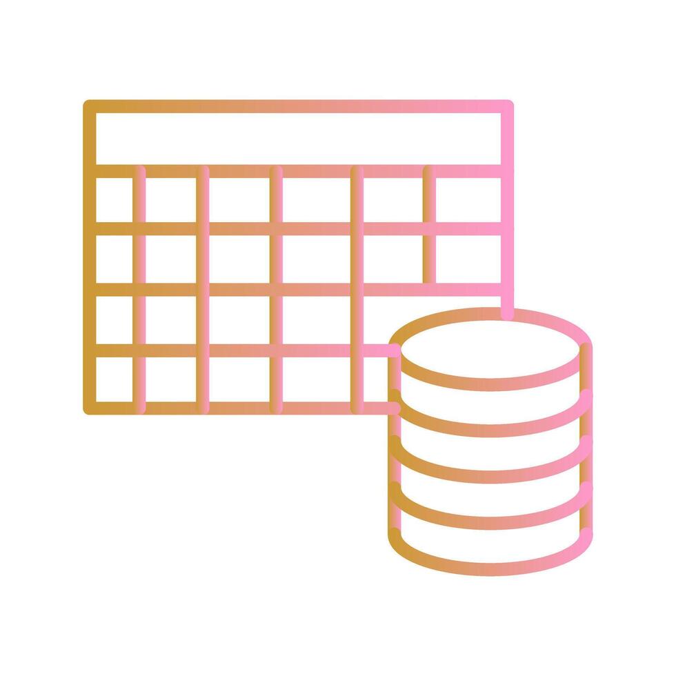 Table Data Icon Design vector