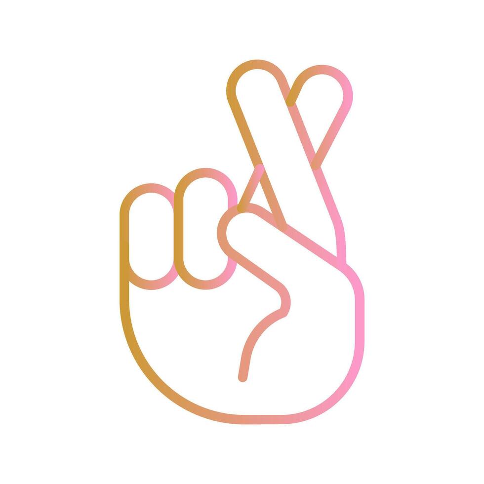 Crossed Fingers Icon Design vector