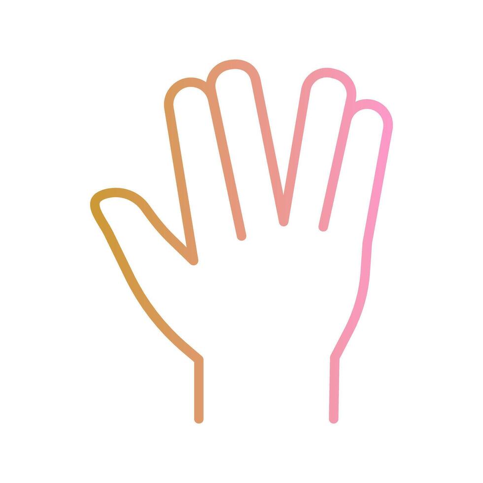 Vulcan Salute Icon Design vector