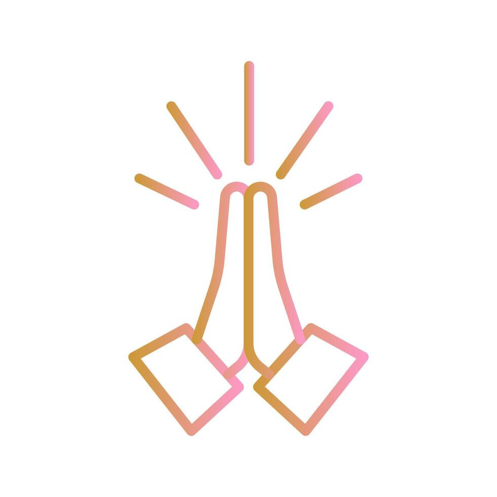 Folded Hands Icon Design vector