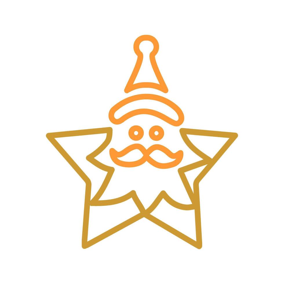 Santa Star Icon Design vector