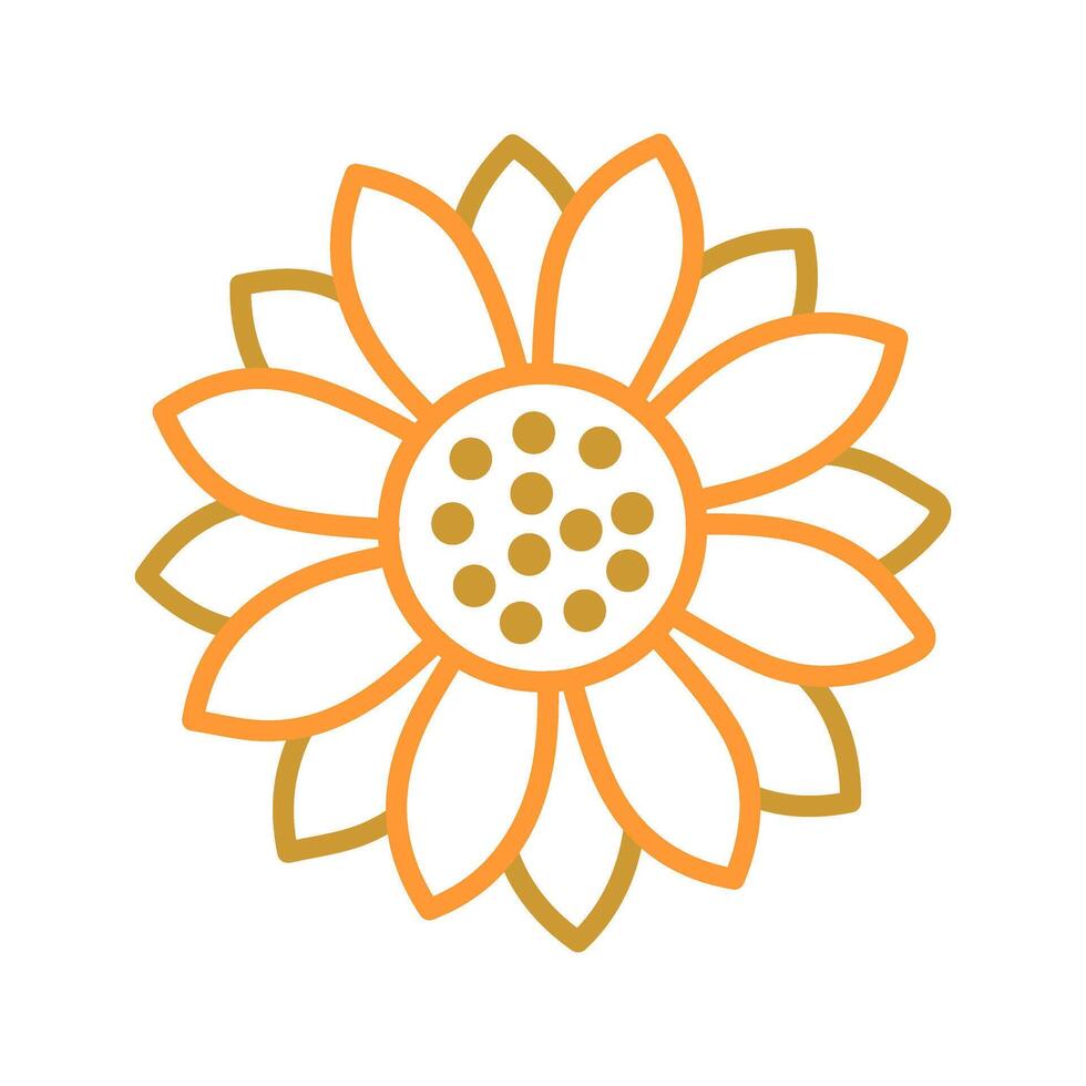 Sunflower Icon Design vector