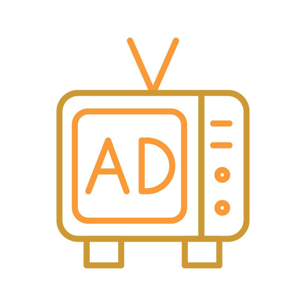TV Commercial Icon Design vector