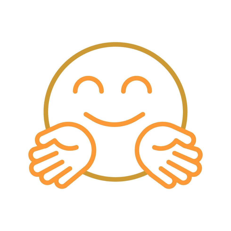 Hugging Face Icon Design vector
