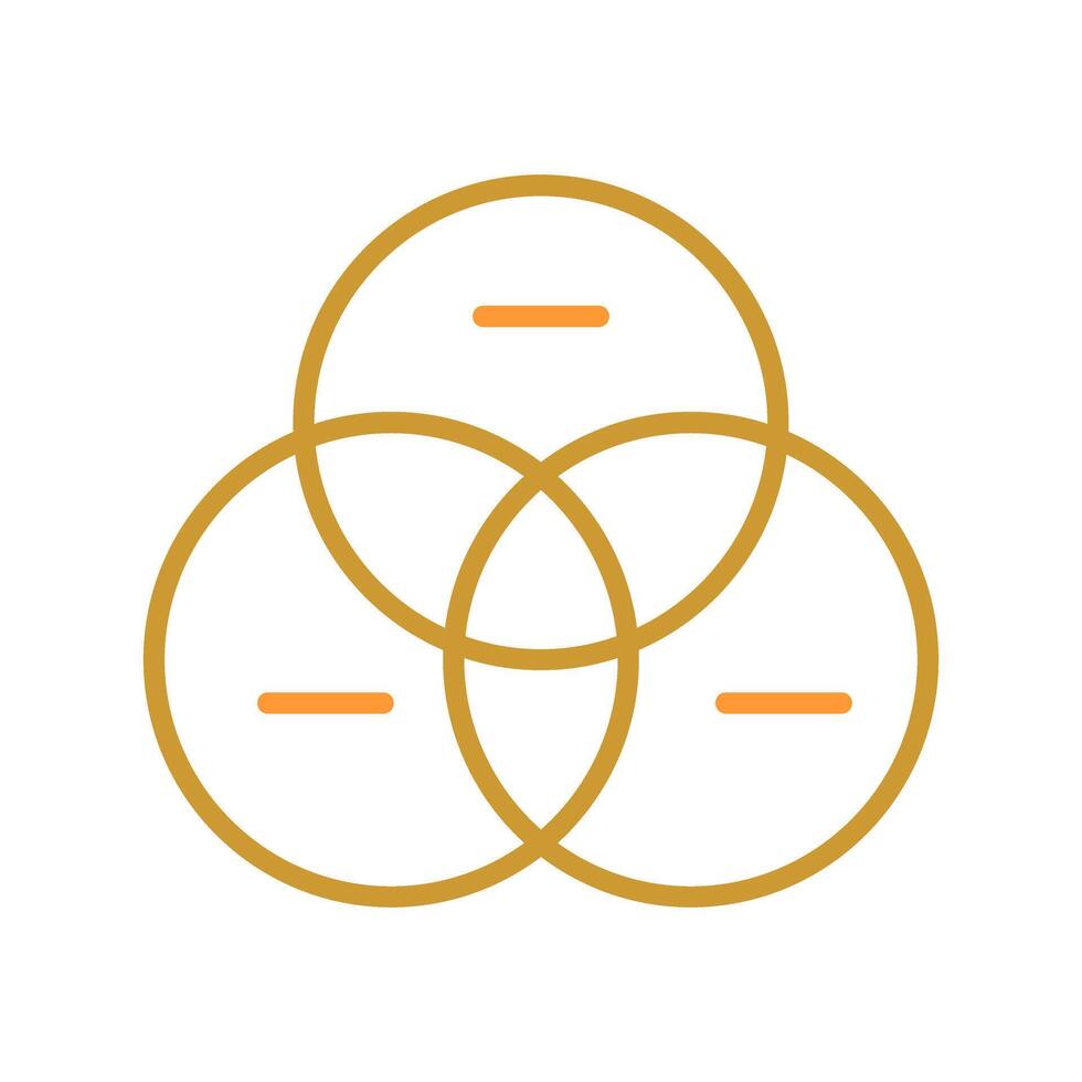 Venn Diagram Icon Design vector
