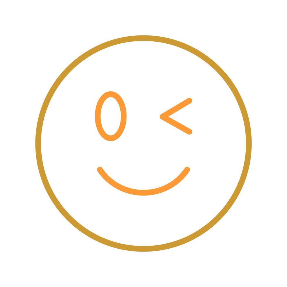 Winking Face Icon Design vector