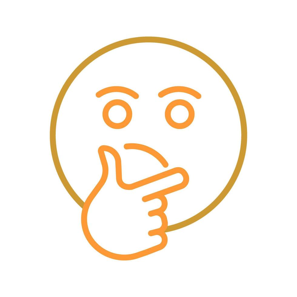Thinking Face Icon Design vector