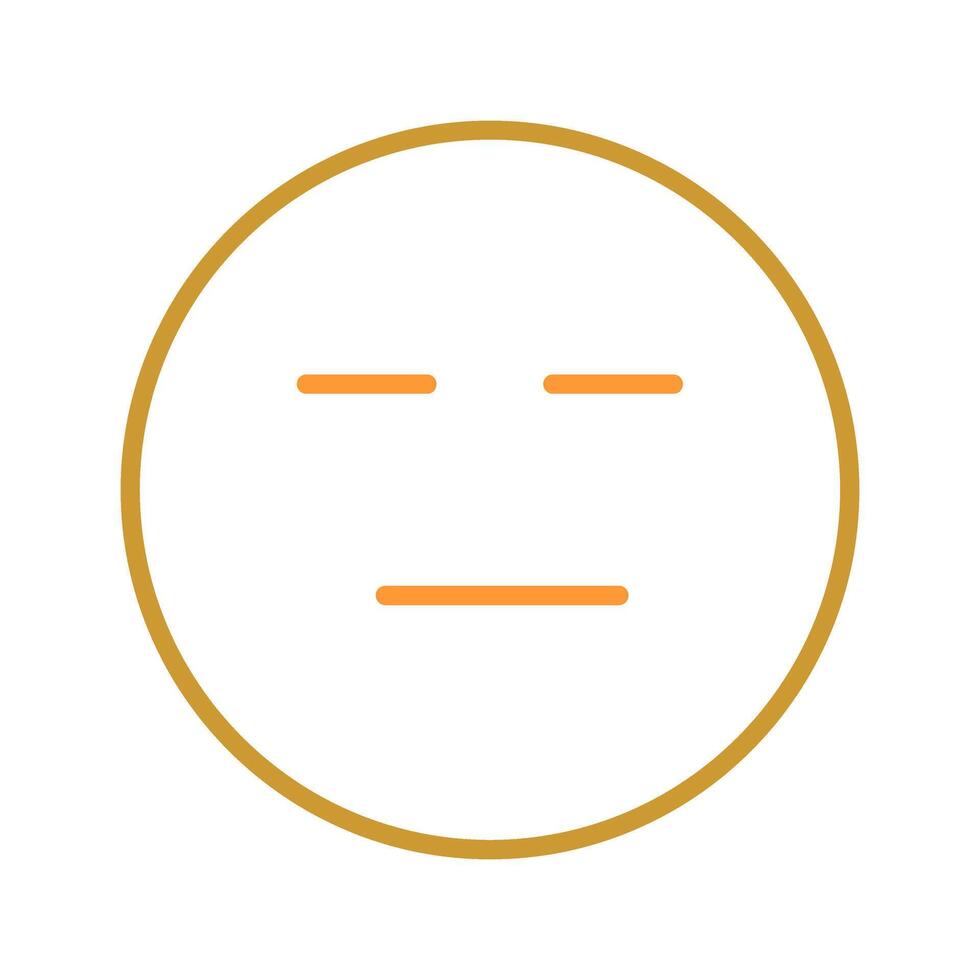 Neutral Face Icon Design vector