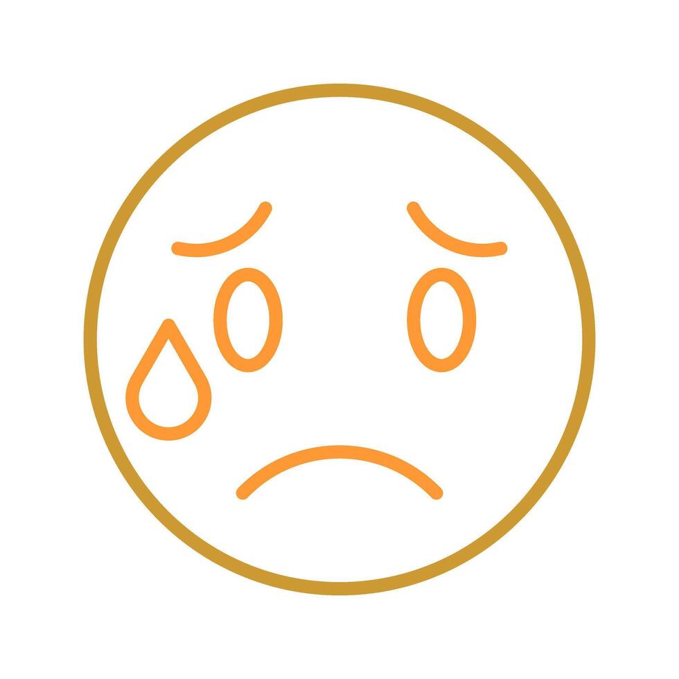 Crying Face Icon Design vector