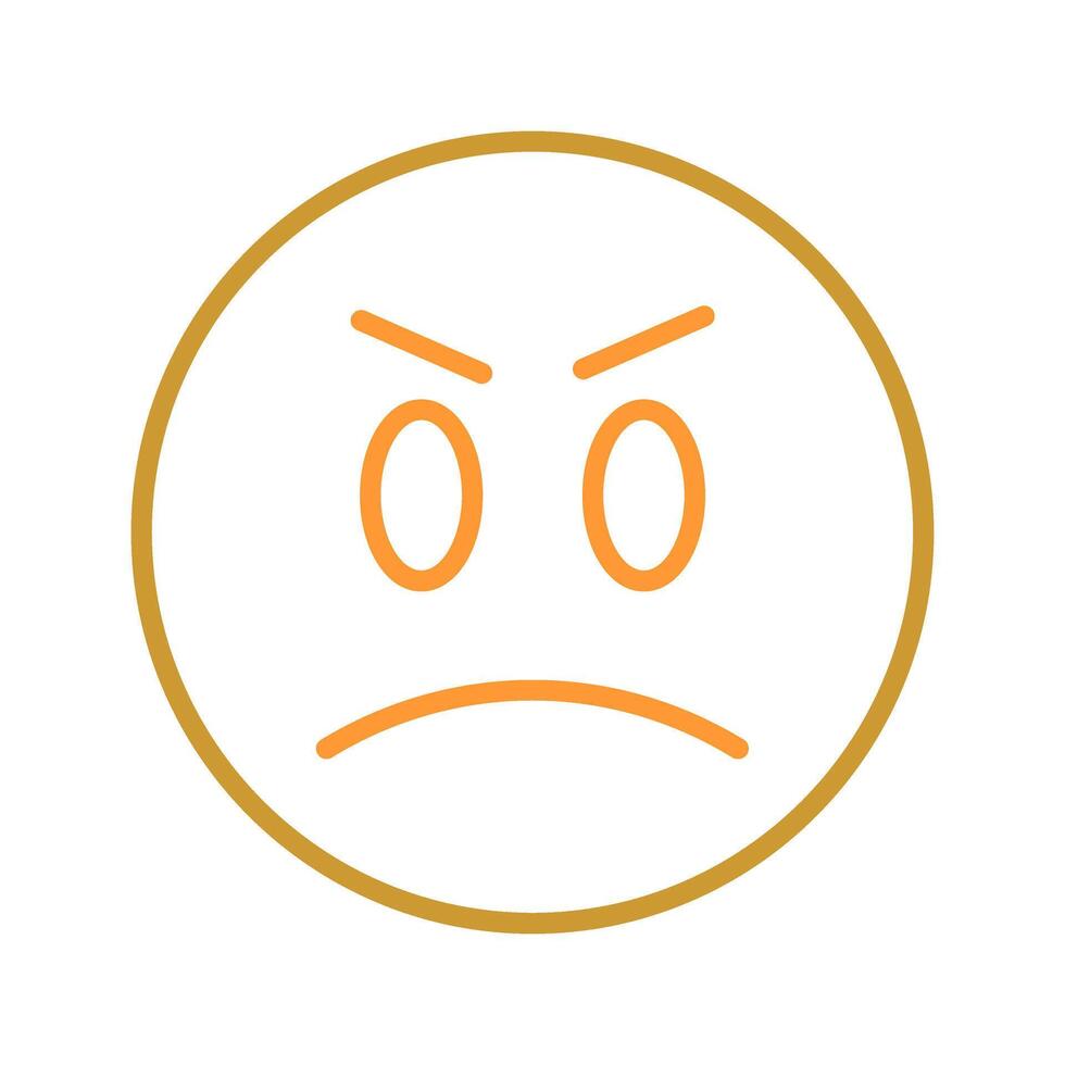 Angry Face Icon Design vector