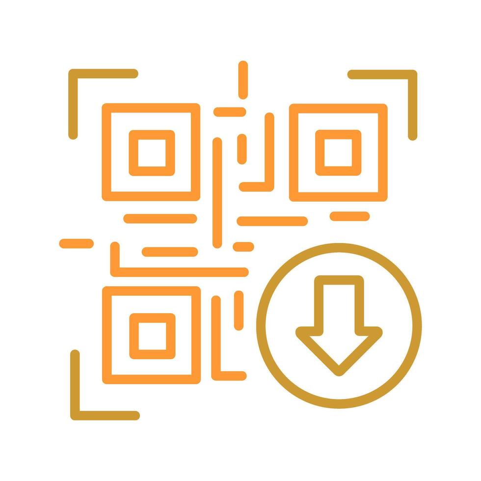 QR Code Download Icon Design vector