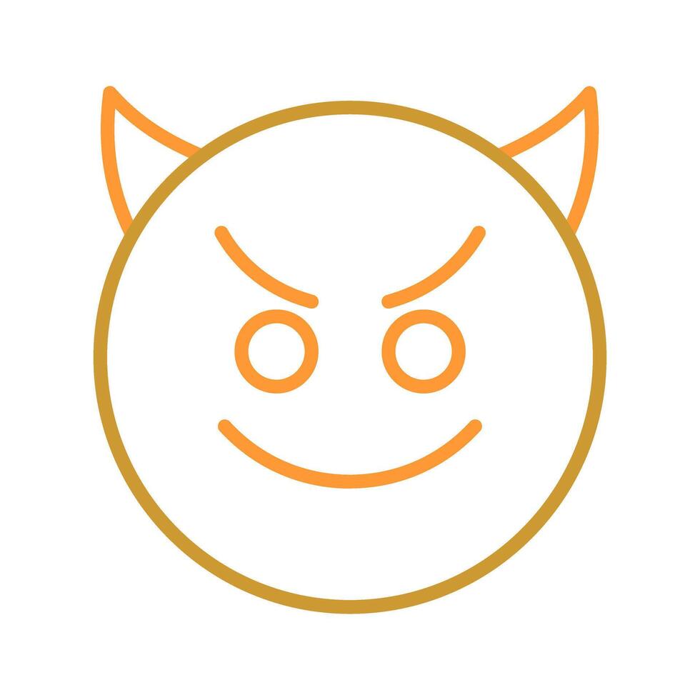 Smiling Face with Horns Icon Design vector