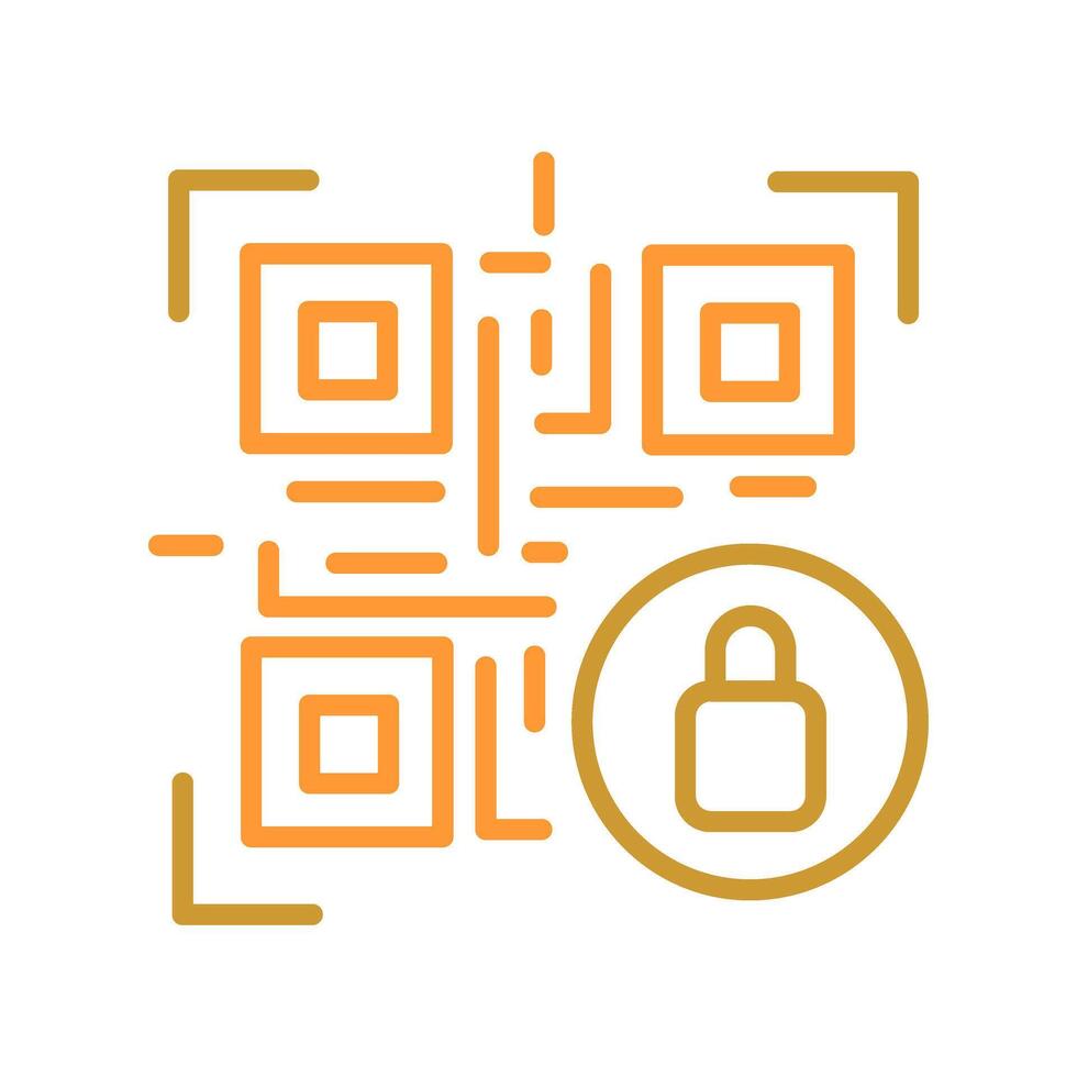 QR Code Encryption Icon Design vector