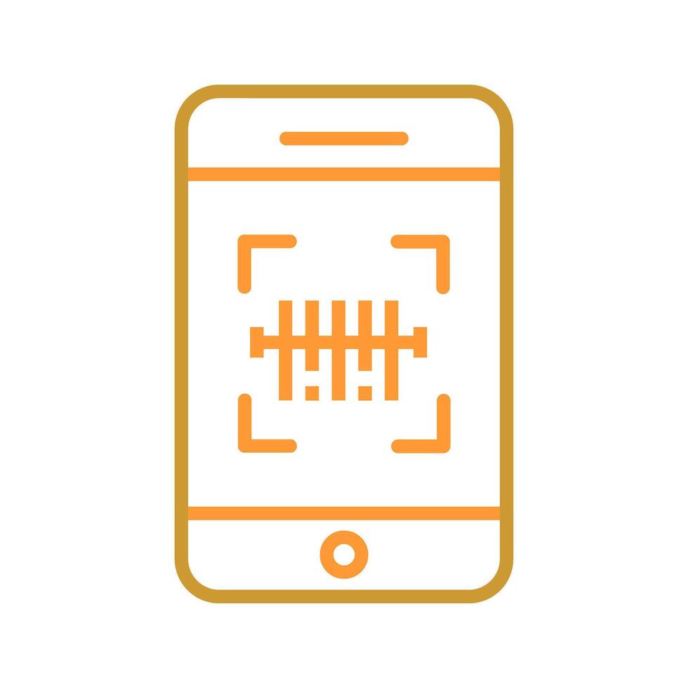 Mobile Scanning Icon Design vector