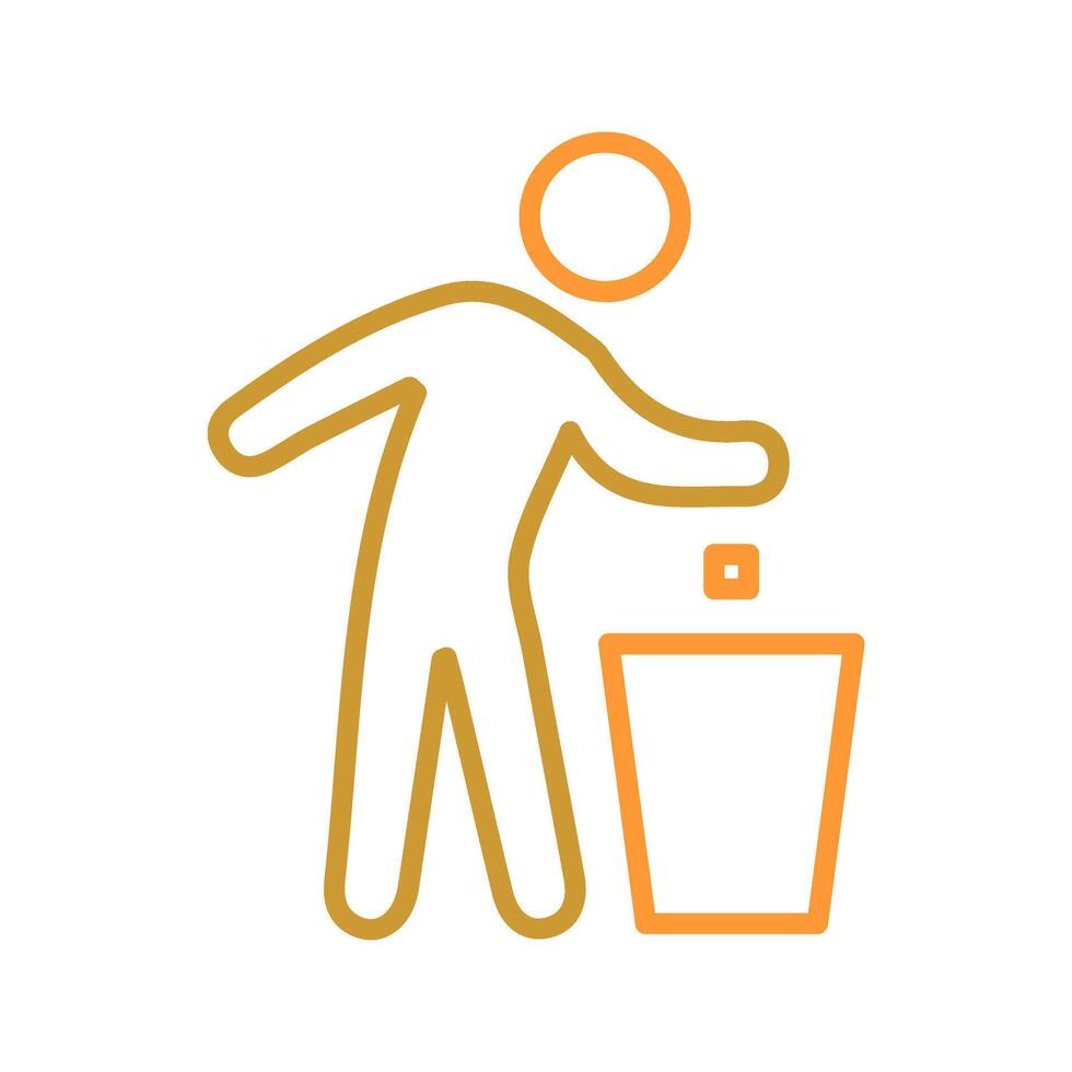 Litter in Bin Sign Icon Design vector