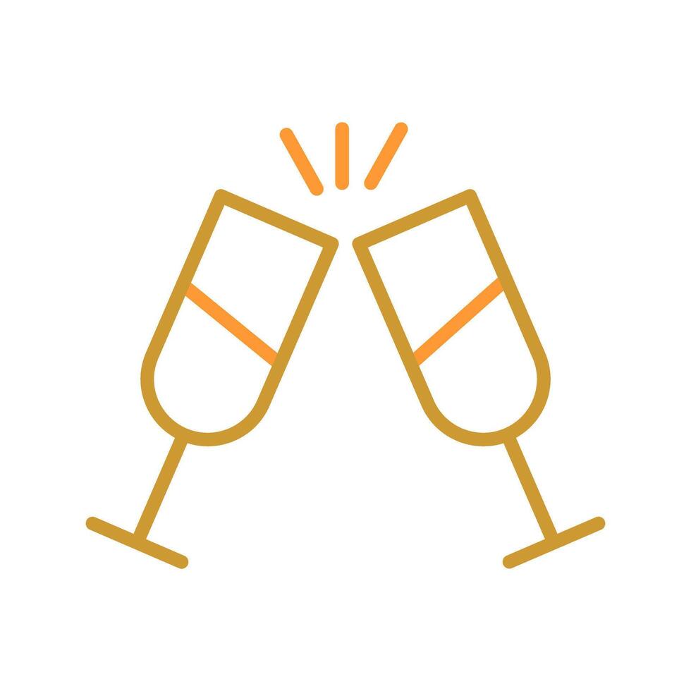 Champagne Toast Icon Design vector