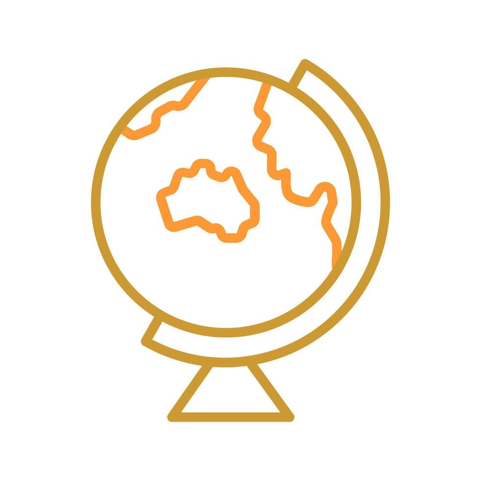 Earth Globe Asia Australia Icon Design vector