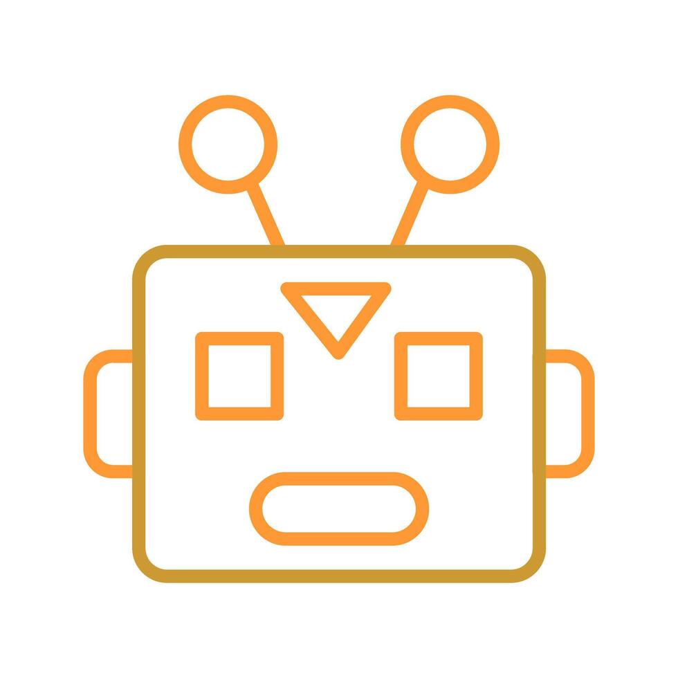 Robot Face Icon Design vector