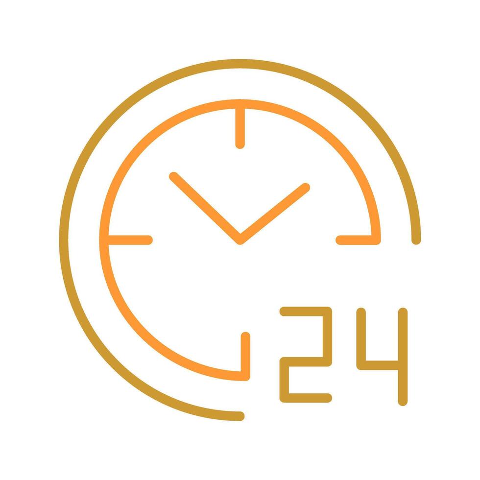 24 Hours Icon Design vector
