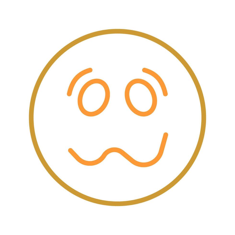 Woozy Face Icon Design vector