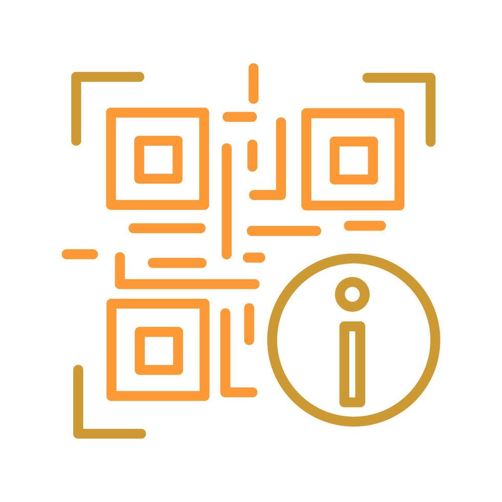QR Code Information Icon Design vector