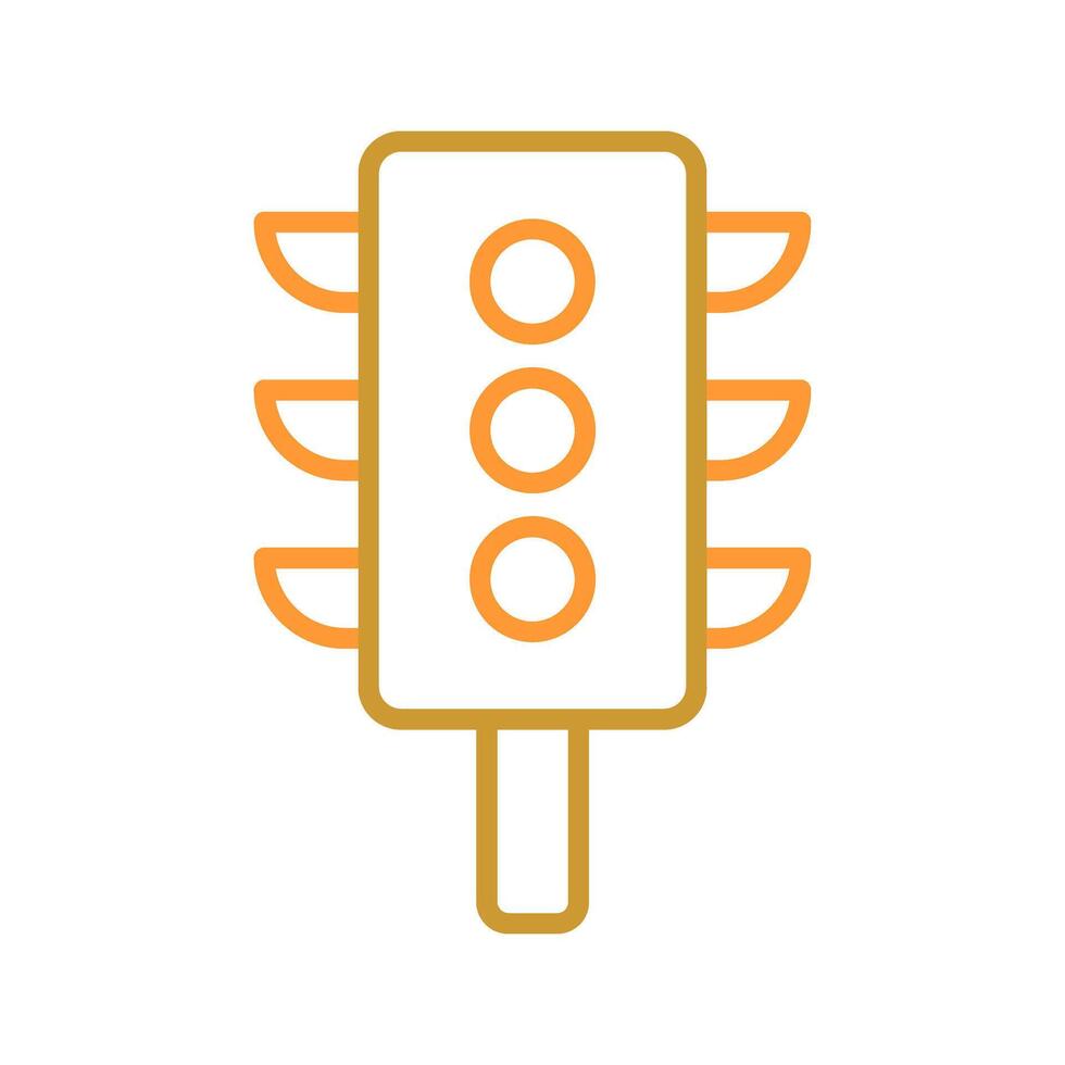 Vertical Traffic Light Icon Design vector