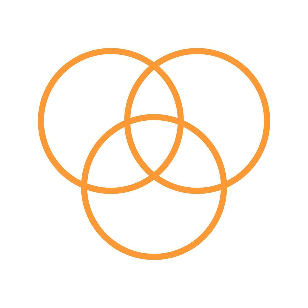 Venn Diagram Icon Design vector