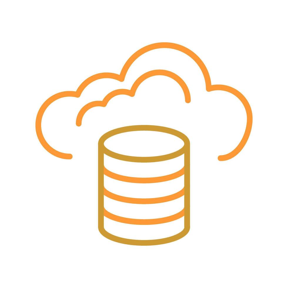 Cloud Database Icon Design vector