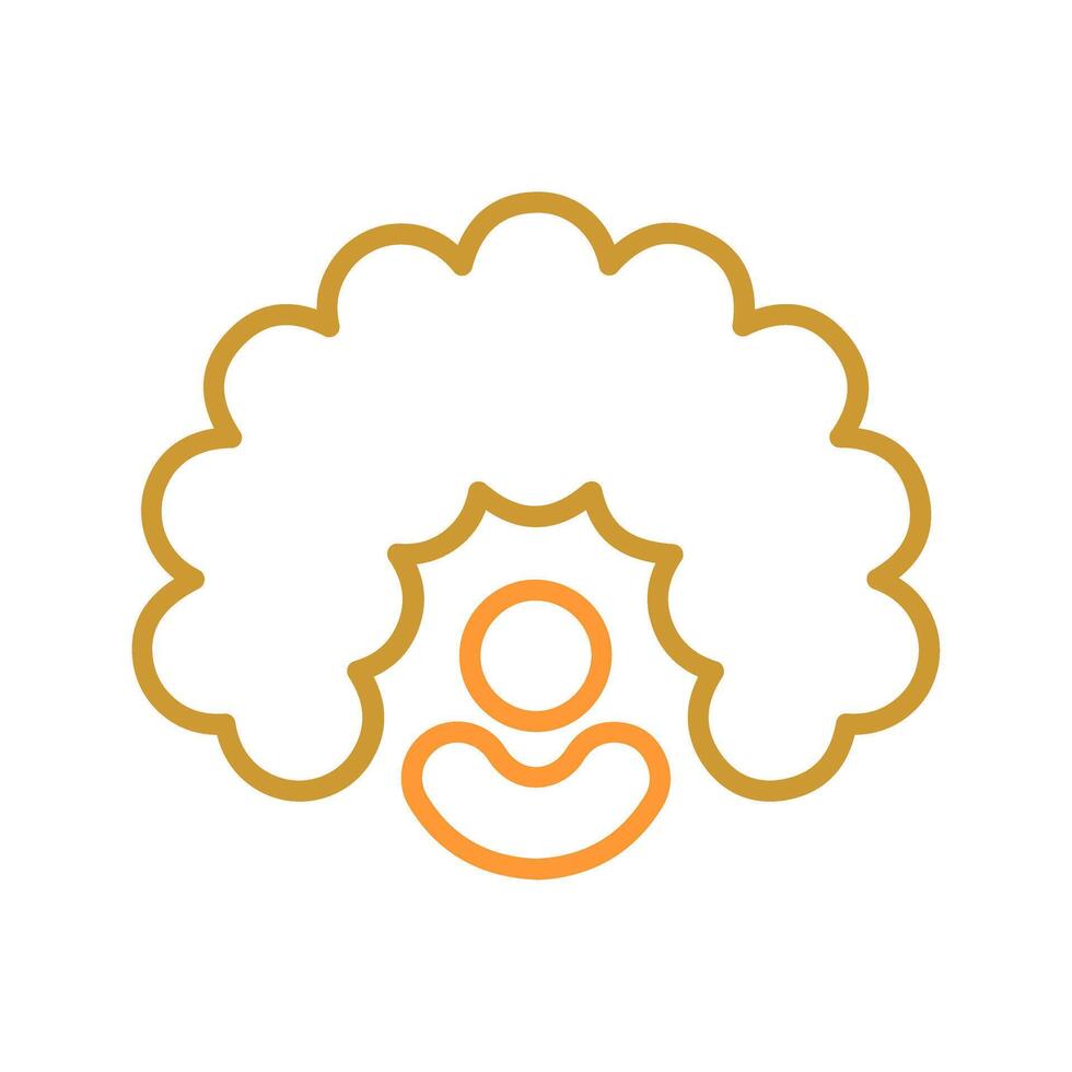 Clown Wig Icon Design vector