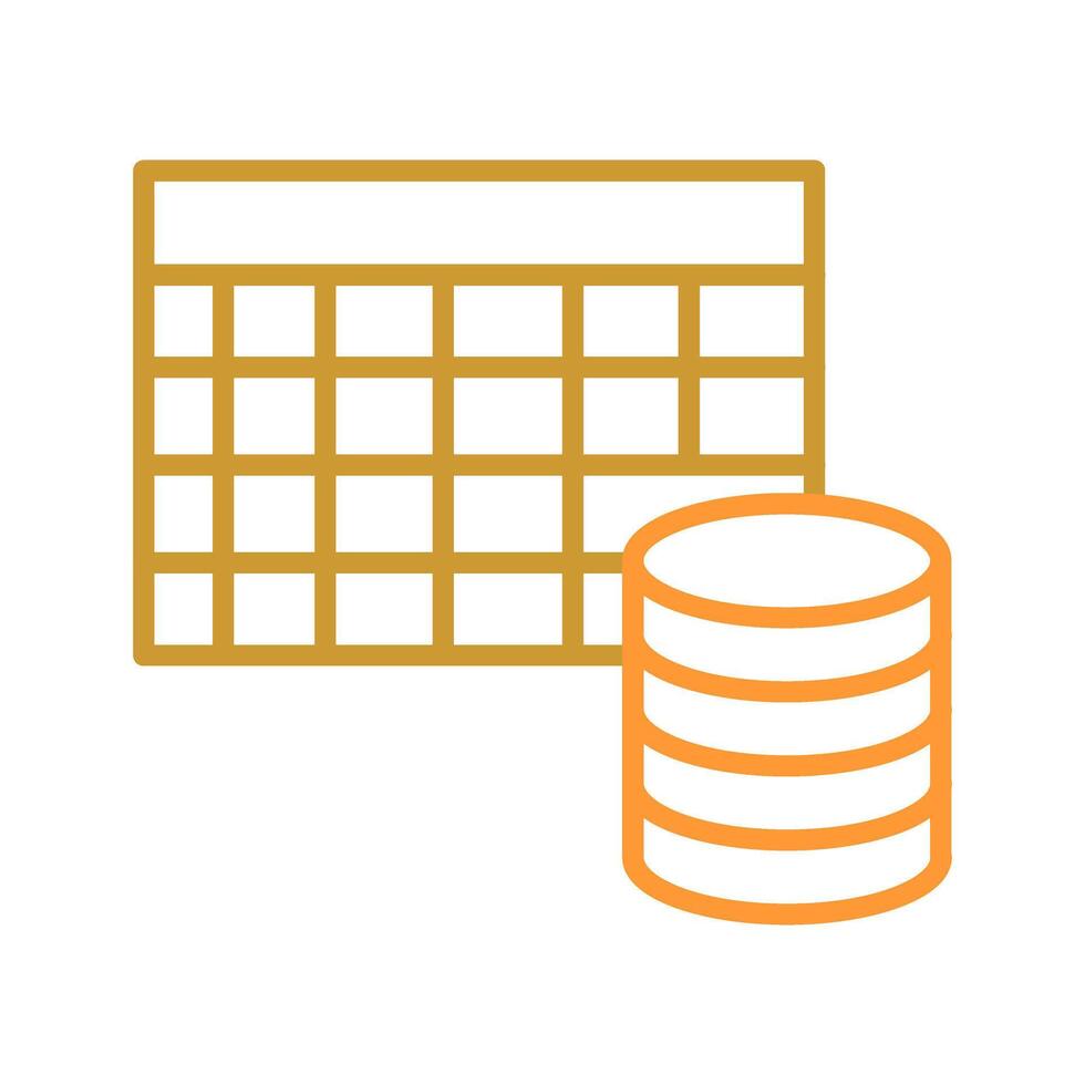 Table Data Icon Design vector
