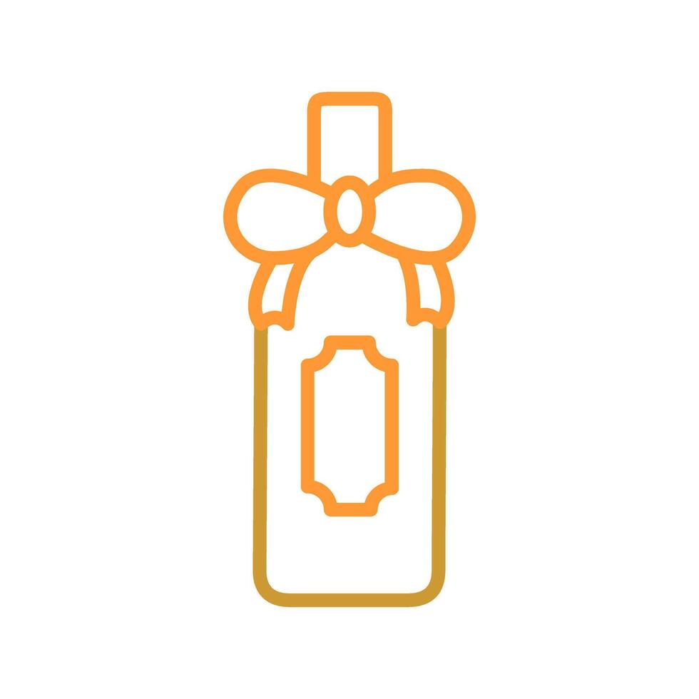 Wine Bottle with Bow Icon Design vector