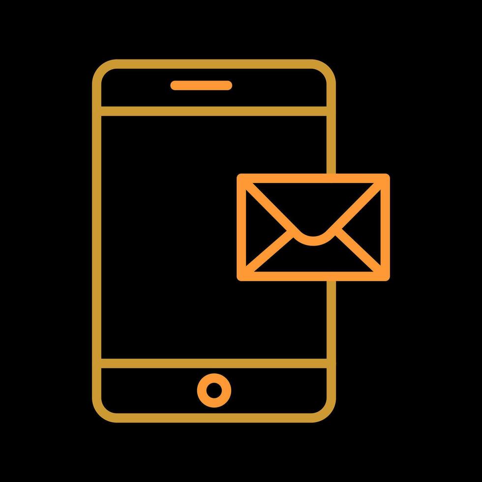 Mobile E-mail Icon Design vector