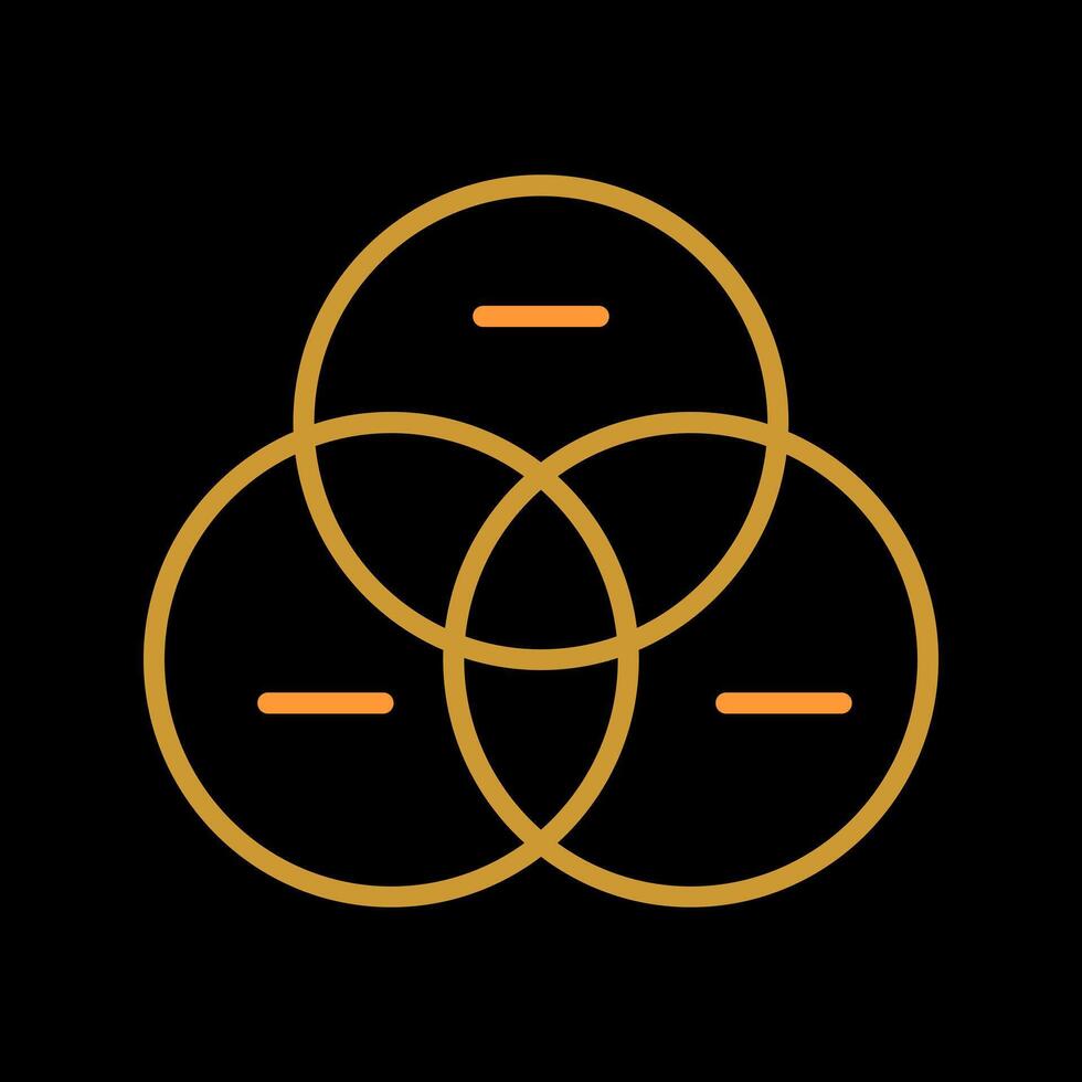 Venn Diagram Icon Design vector