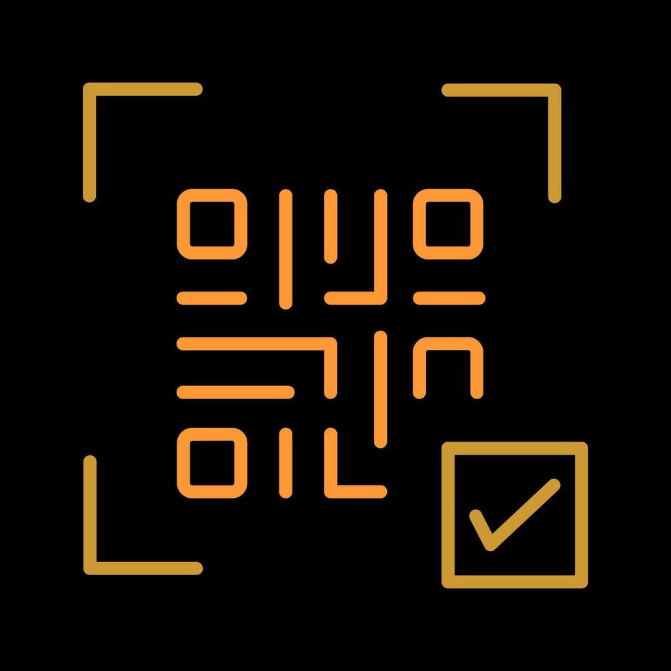 QR Code Link Icon Design vector