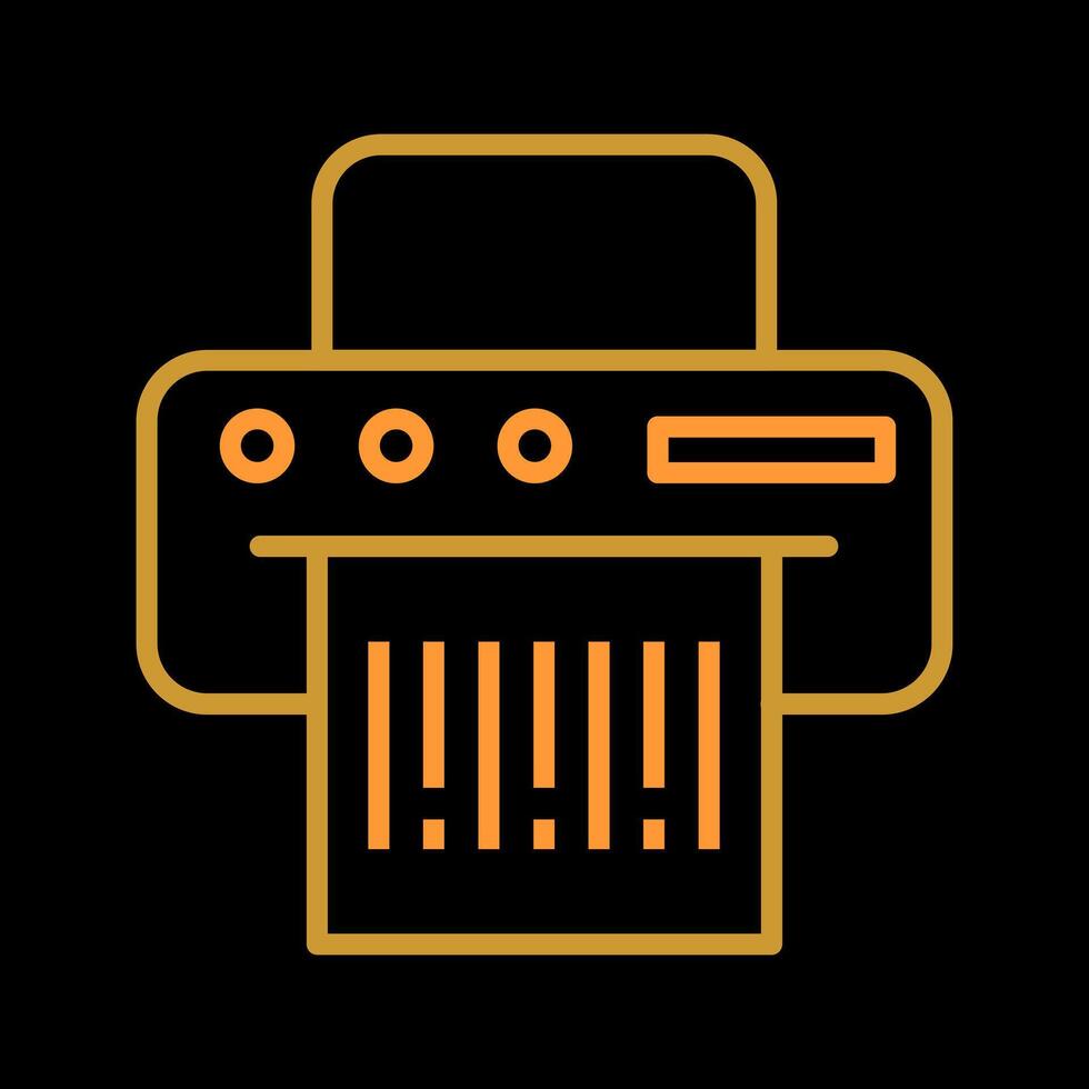Barcode Printing Icon Design vector