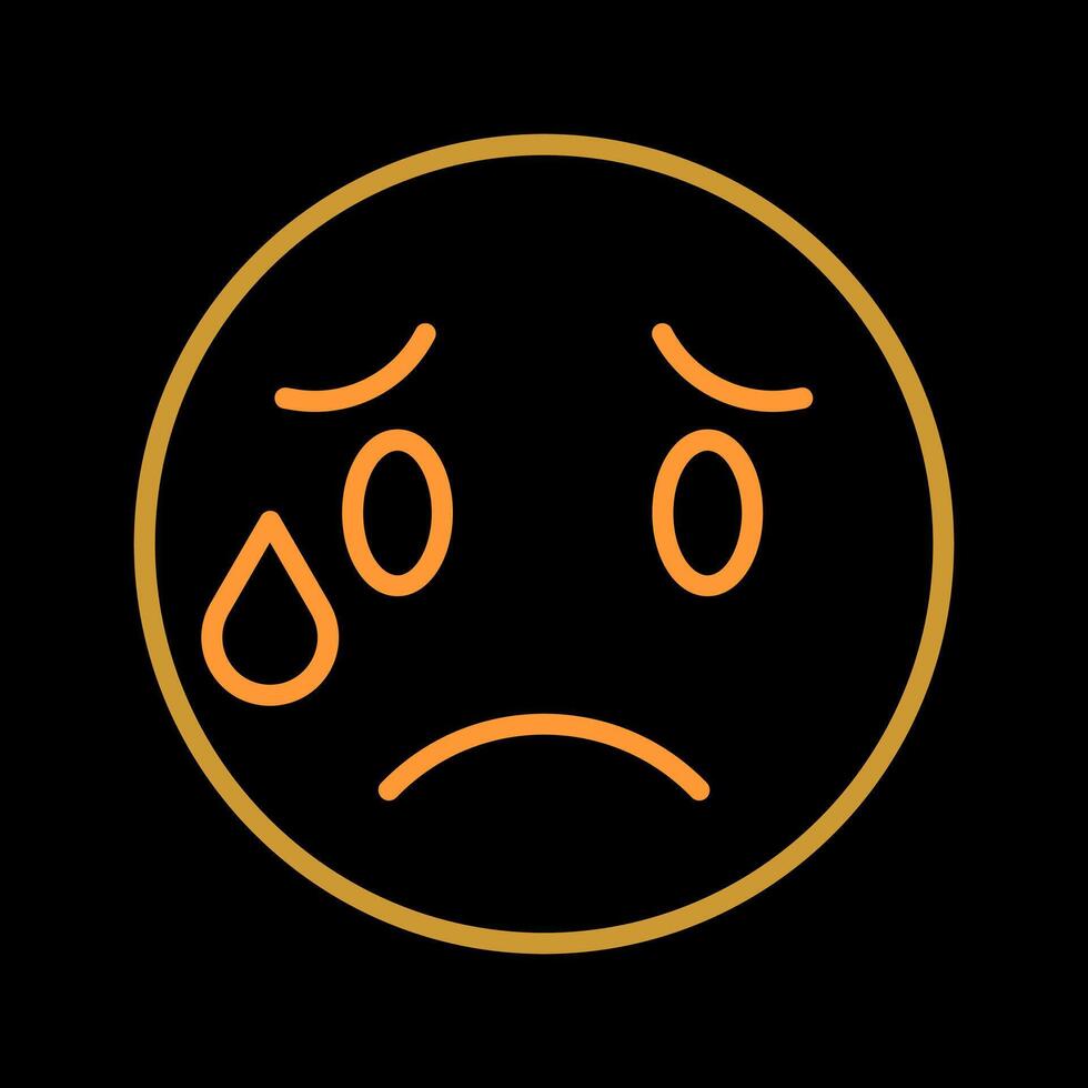 Crying Face Icon Design vector