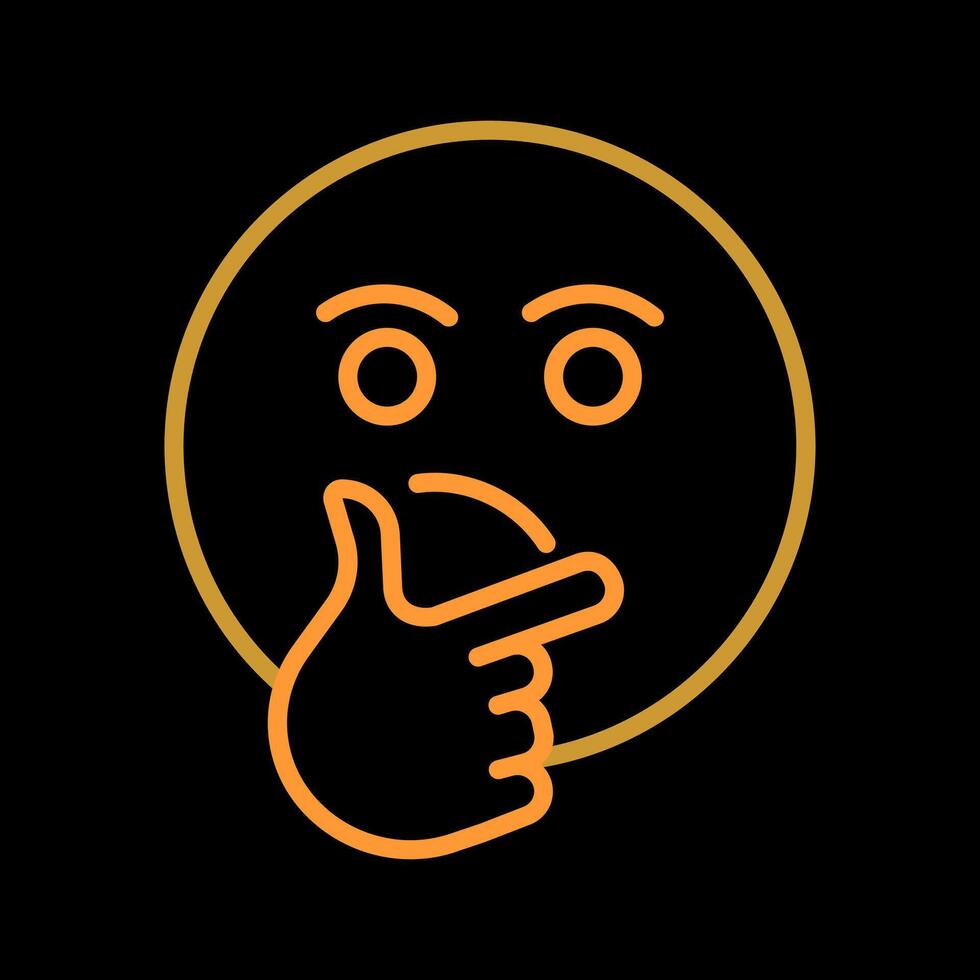 Thinking Face Icon Design vector