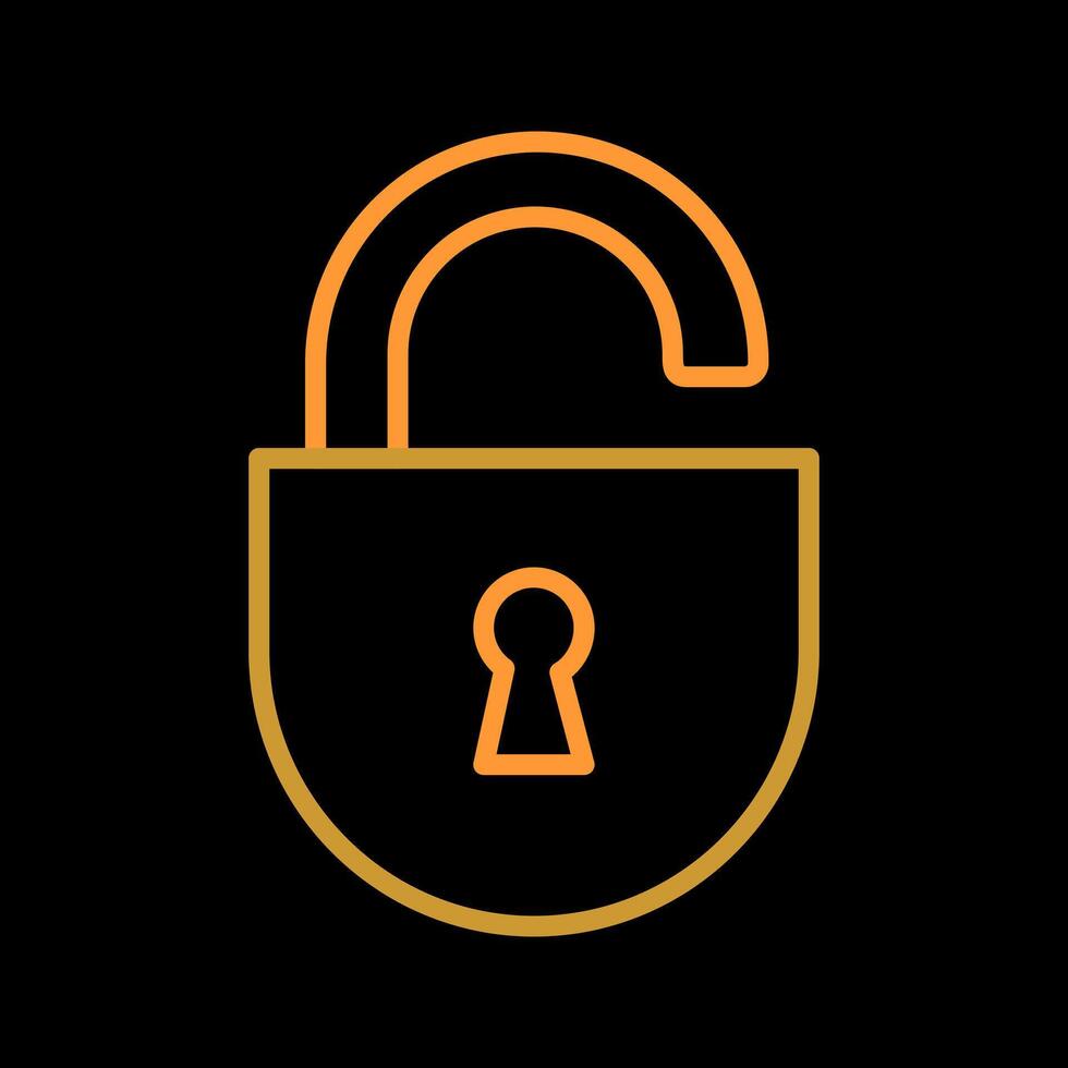 Open Lock Icon Design vector